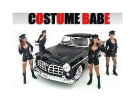 "Costume Babes" 4 Piece Figure Set For 1:24 Scale Models by American Diorama - Multi
