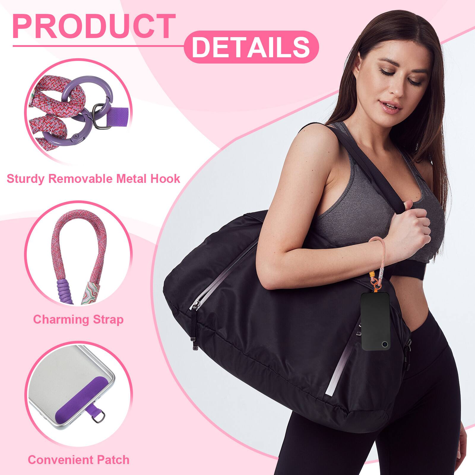 PRODUCT DETAILS

- Sturdy Removable Metal Hook
- Charming Strap
- Convenient Patch