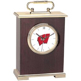 Jardine - Wisconsin Badgers Carriage Clock - Gold