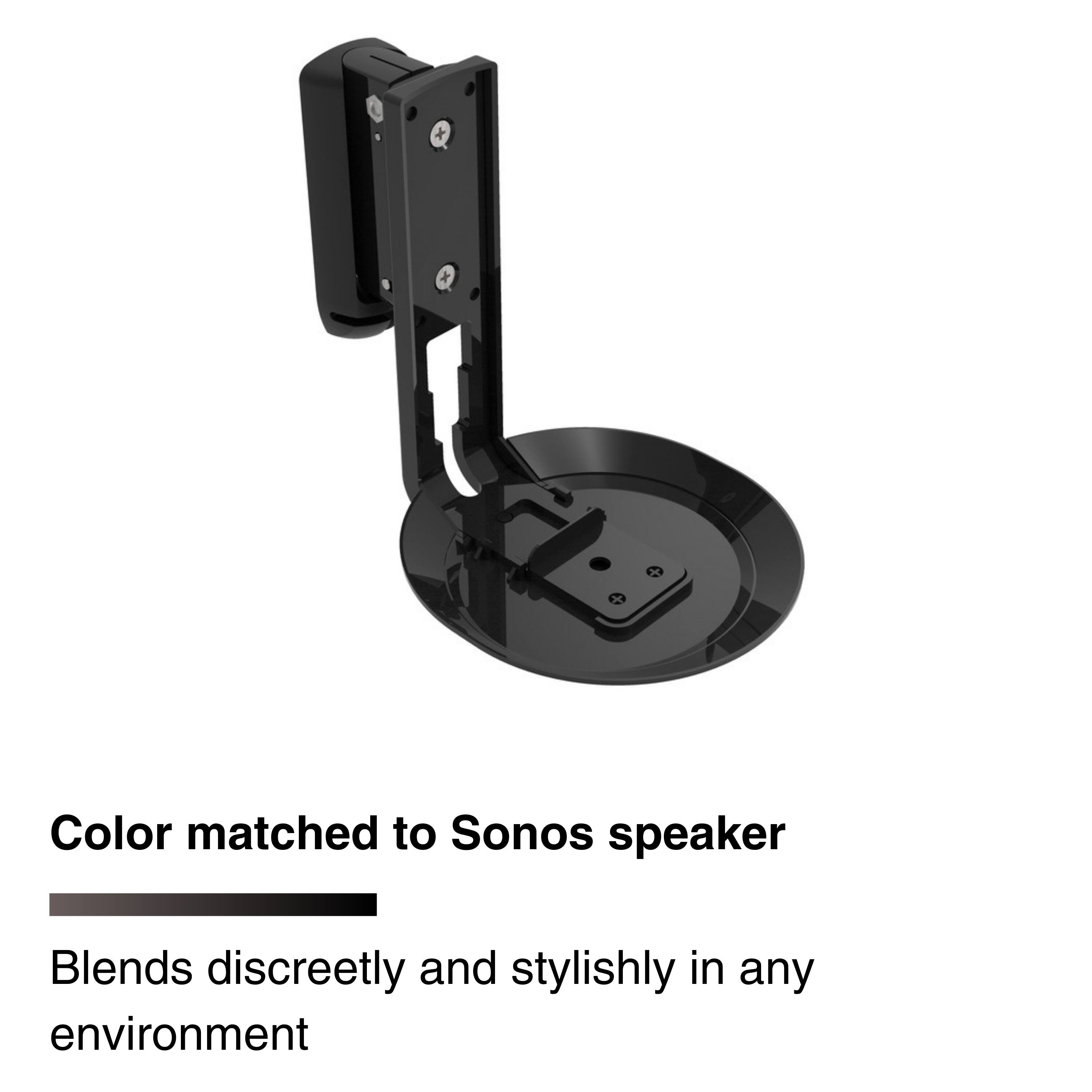 Color matched to Sonos speaker

Blends discreetly and stylishly in any environment
