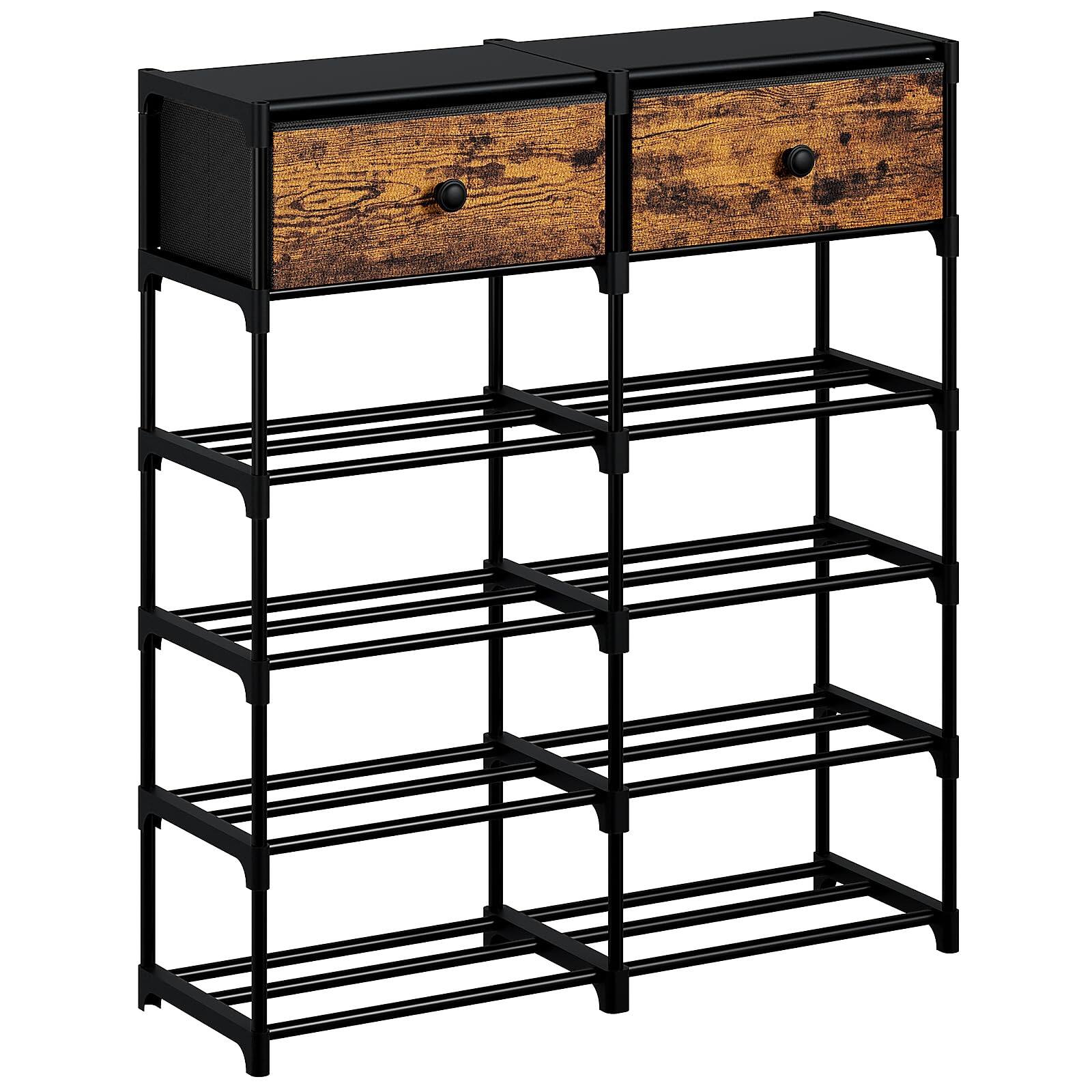 Rustic Brown and Black 6 Tier