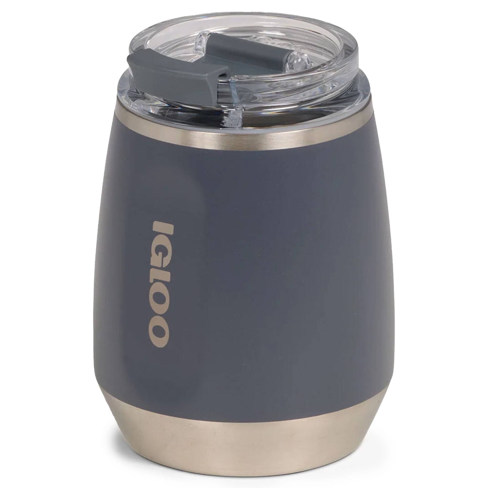 Alt View 1. Igloo - IGLOO 10 oz. Stainless Steel Wine Tumbler, Carbonite - Carbonite.