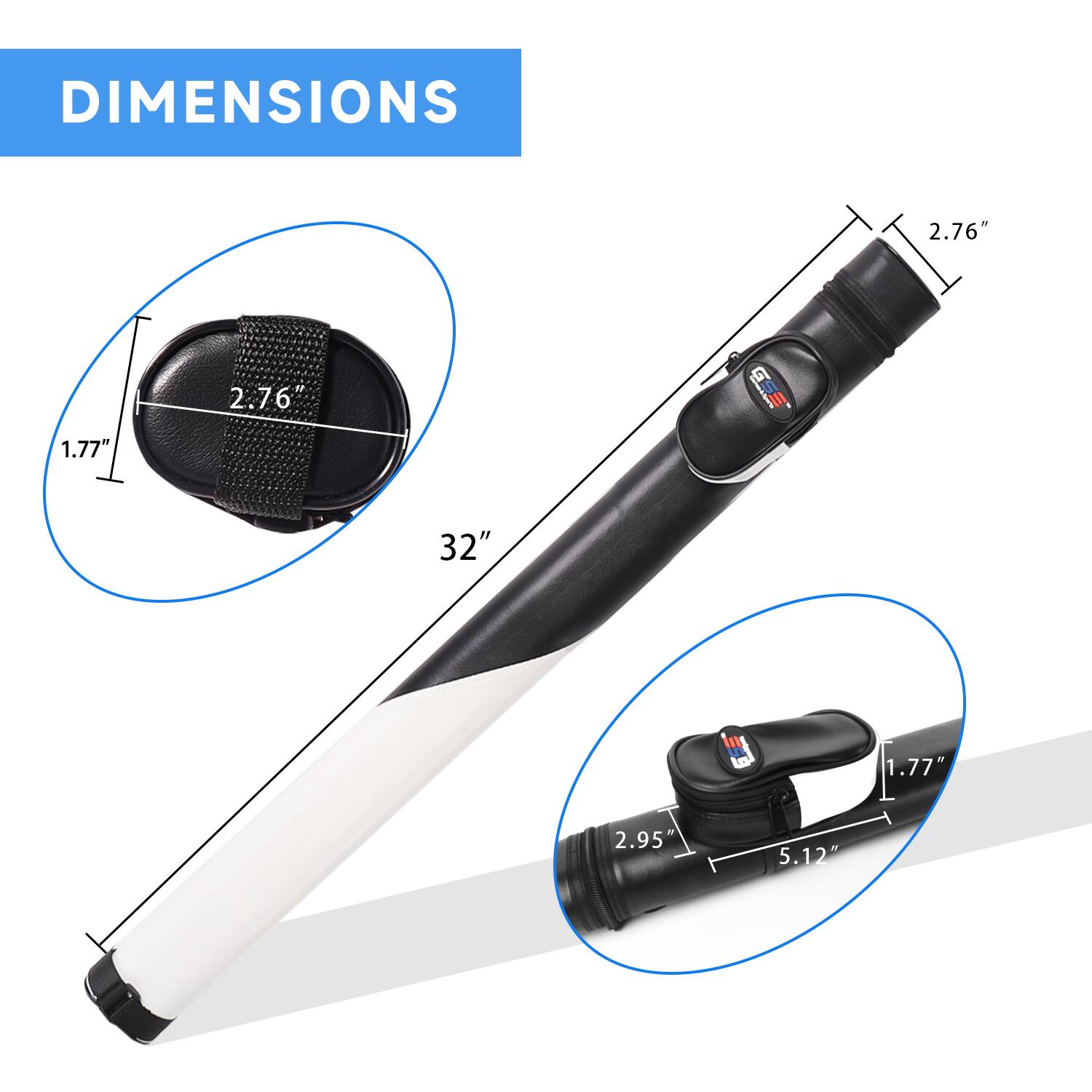 DIMENSIONS 2.76" 1.77" 32" 1.77" 2.95 5.12"