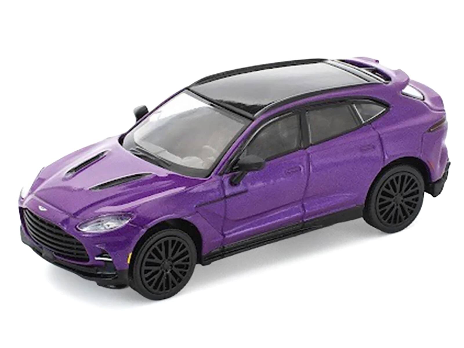 Alt View 4. Pop Race - Aston Martin DBX 707 Storm Purple Metallic with Black Top 1/64 Die Cast Model Car by Pop Race.