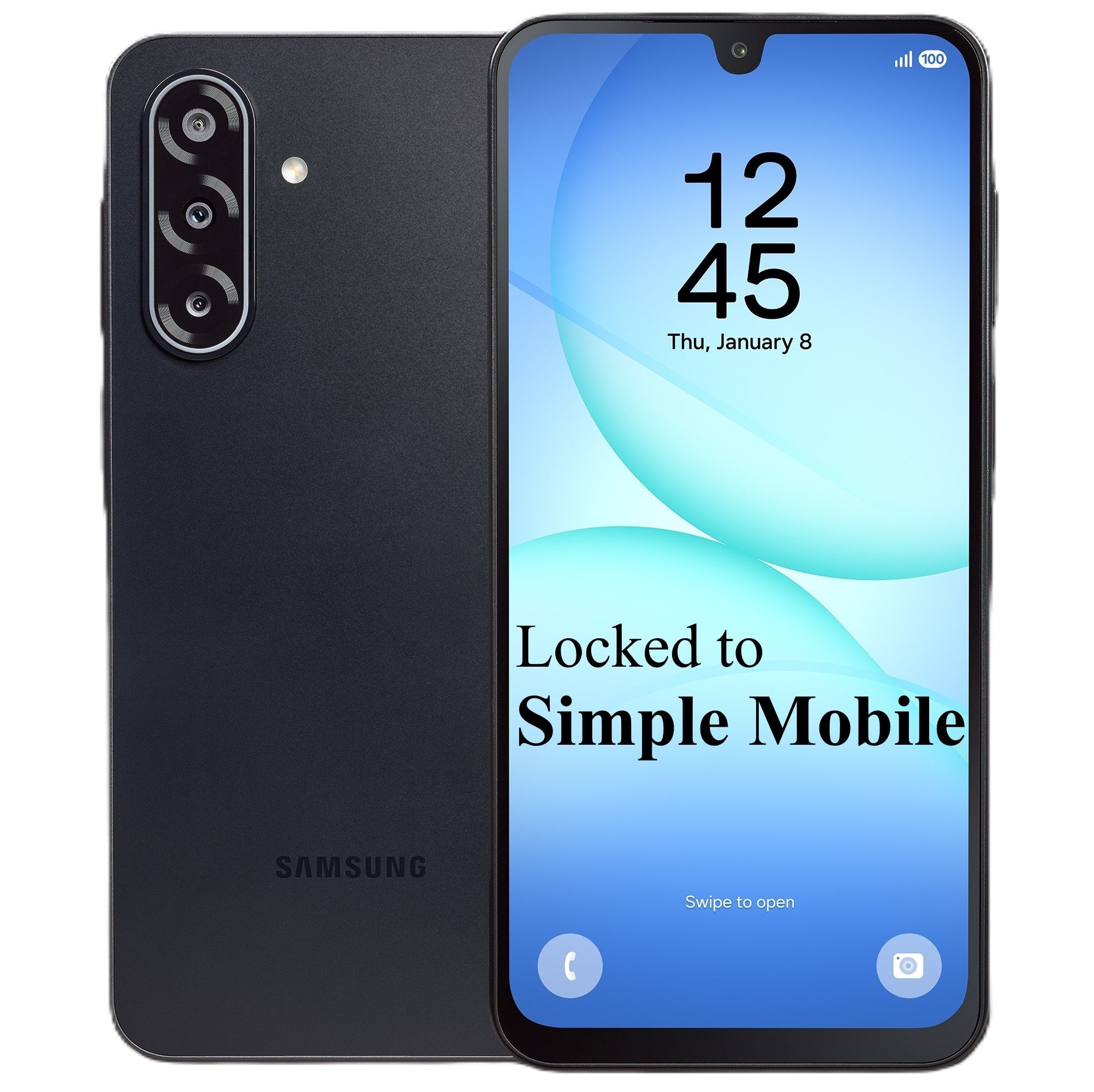 Simple Mobile - Samsung Galaxy A17 5G, 128GB (Locked to Simple Mobile) - Black