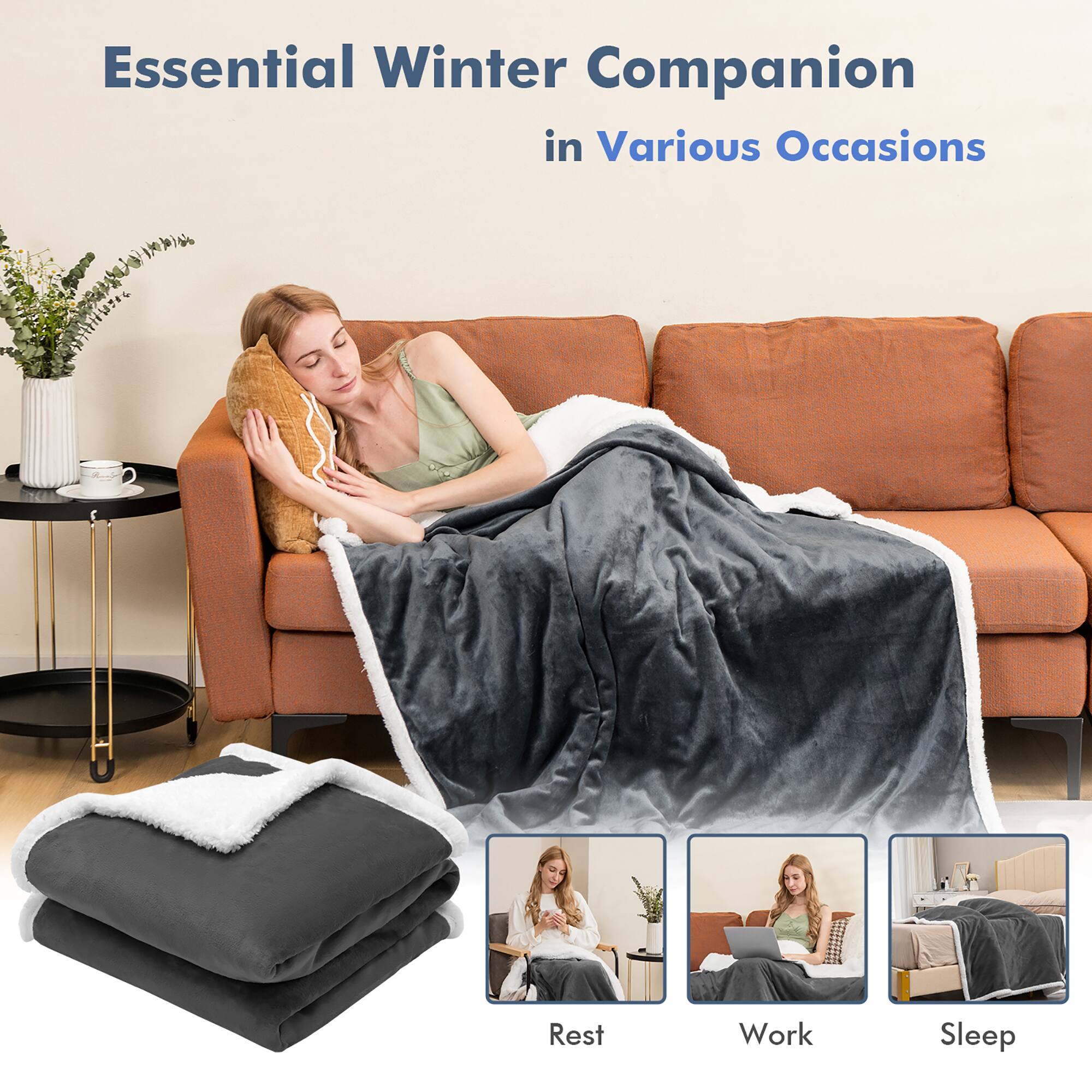 Essential Winter Companion in Various Occasions: Rest, Work, Sleep.