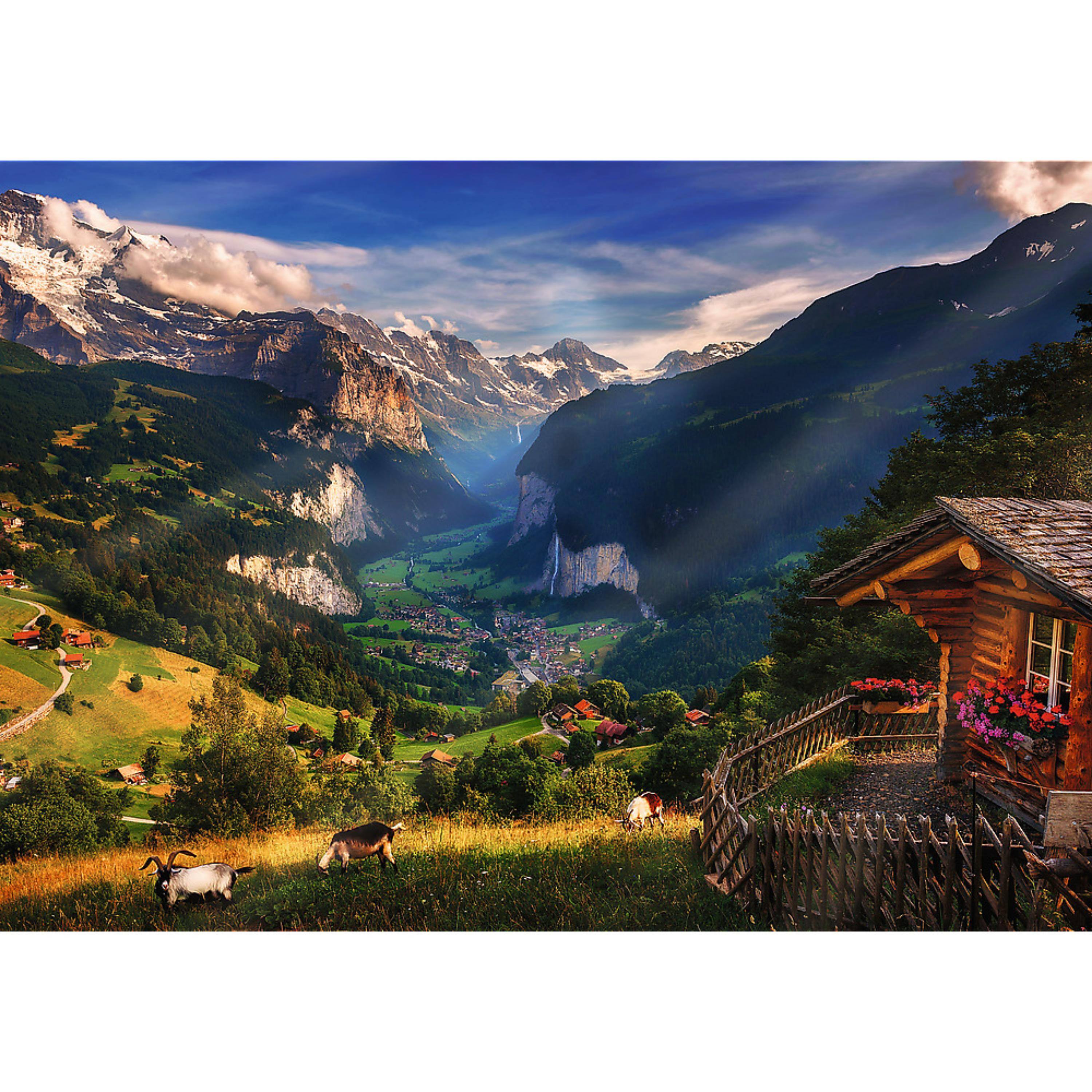 Alt View 1. Trefl - Trefl Premium Plus 1000 Piece Puzzle - Lauterbrunnen Valley, Switzerland.