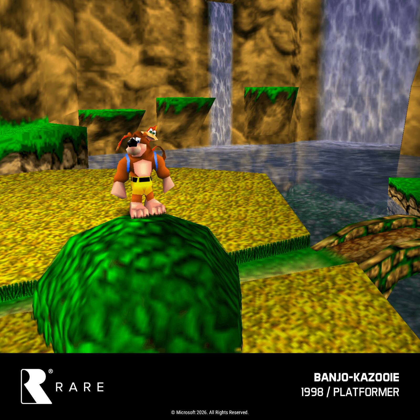 RARE  
Microsoft 2026 All Rights Reserved  
BANJO-KAZOOIE  
1998 / PLATFORMER