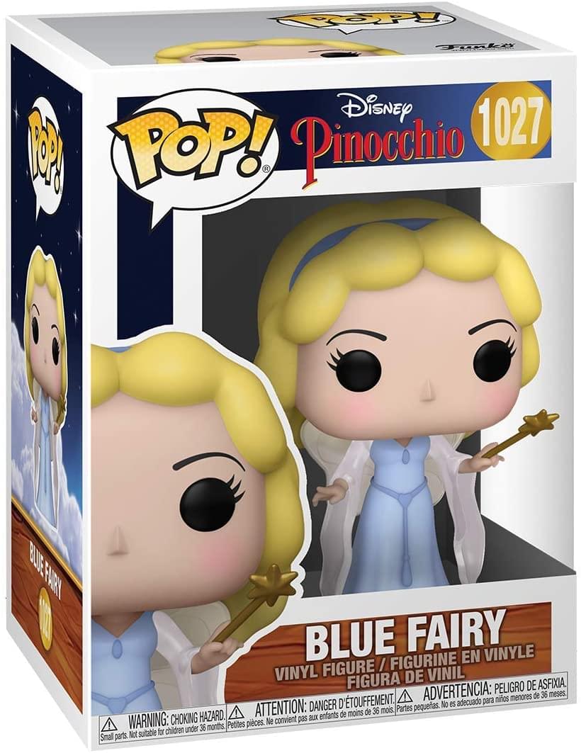 Disney Pinocchio 1027  
POP!  
Blue Fairy  
Vinyl Figure / Figurine en Vinyle / Figura de Vinil  
Warning: Choking Hazard. Small parts. Not suitable for children under 36 months.  
Attention: Danger d'étouffement. Ne convient pas aux enfants de moins de 36 mois.  
Advertencia: Peligro de asfixia. No es adecuado para niños menores de 36 meses.