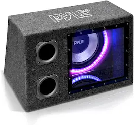 Pyle - PLBNPS12 12" Single Series 600W Rear Vented LED Subwoofer Enclosure w/Remote
