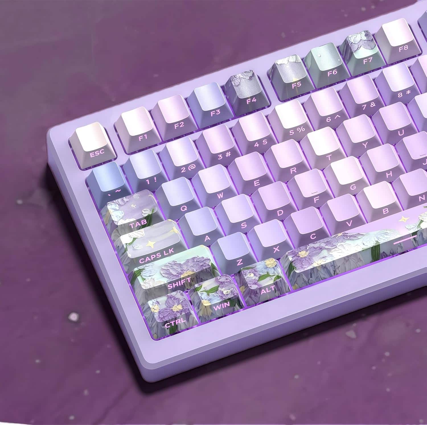 Womier Keycaps Crystal Clear Jelly Keycaps 60 65 75 TKL 100