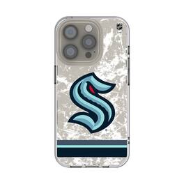Keyscaper - NHL - Seattle Kraken iPhone Stripe Clear Ice Case - 14 - Multicolor