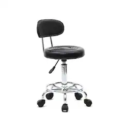 Winado - Rolling Garage Stool Adjustable Mechanic Work Shop Seat Salon Swivel Chair Office Chair - Black