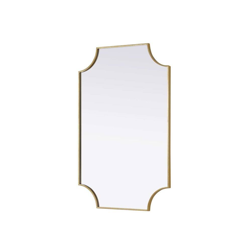 Alt View 3. Elegant Kitchen and Bath - Notched Metal Mirror 27x42 inch in Brass - Brass.