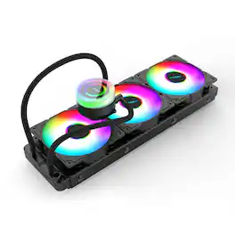 Cluzine - 360mm Integrated CPU Water Cooler with RGB Fans Liquid Heatsink - Black