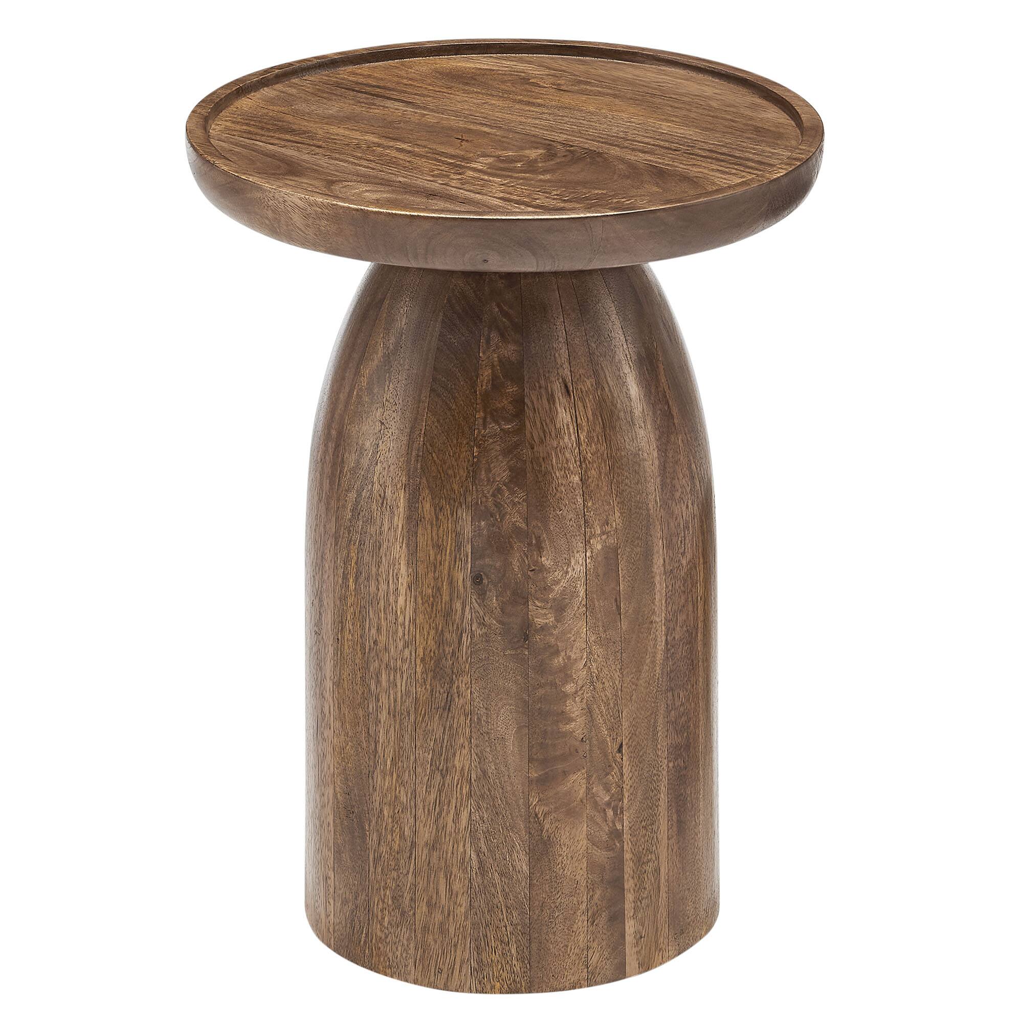 Alt View 2. Modway - Holloway Round Wood Side Table by Modway - Walnut.