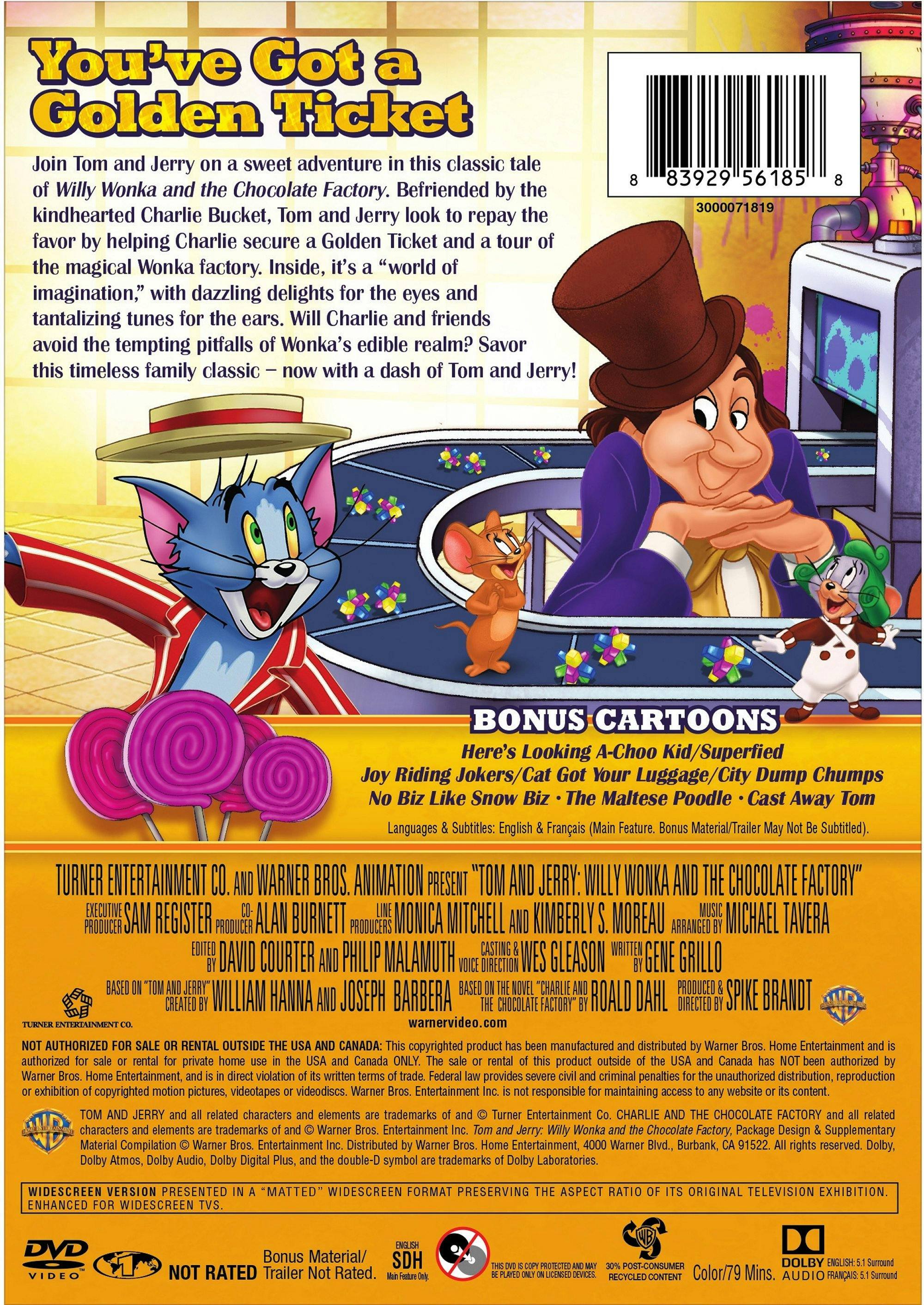 Angle. Tom and Jerry: Willy Wonka & the Chocolate Factory [DVD].