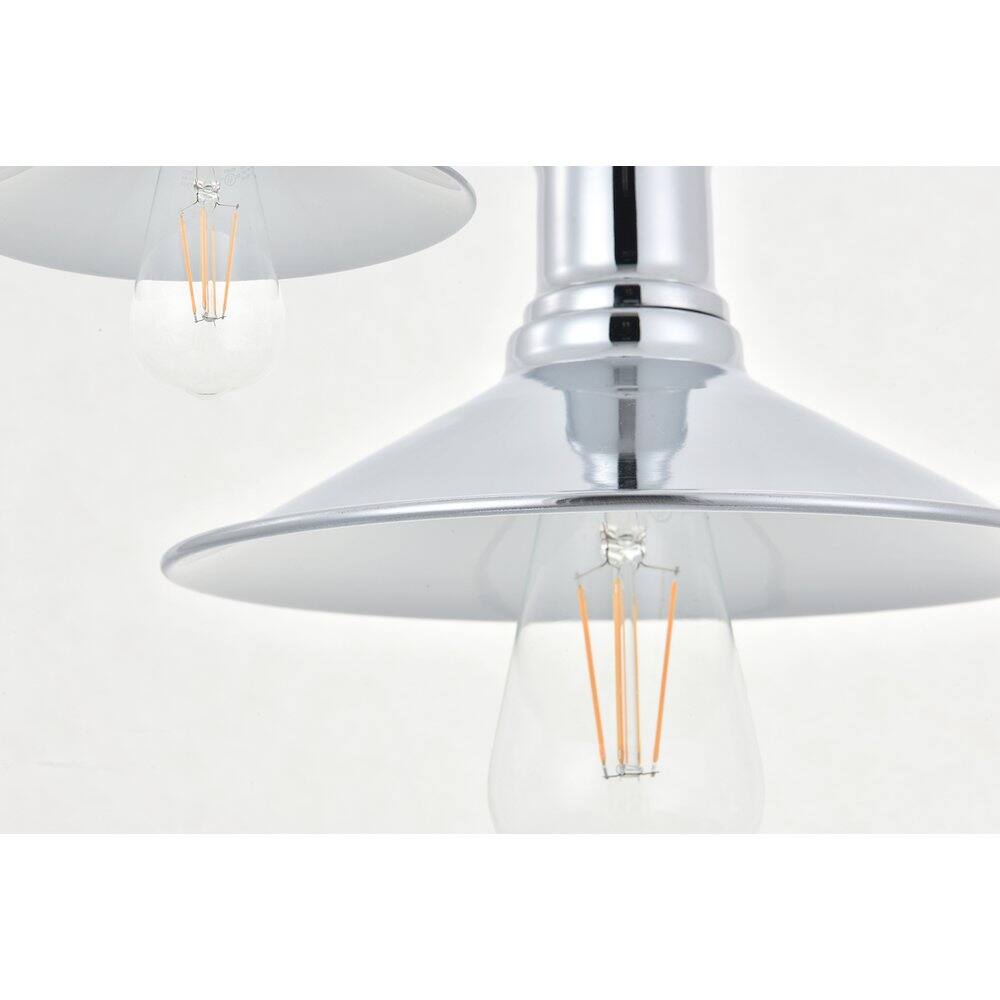 Back. Living District - Etude 3 Light Chrome Pendant - Chrome.
