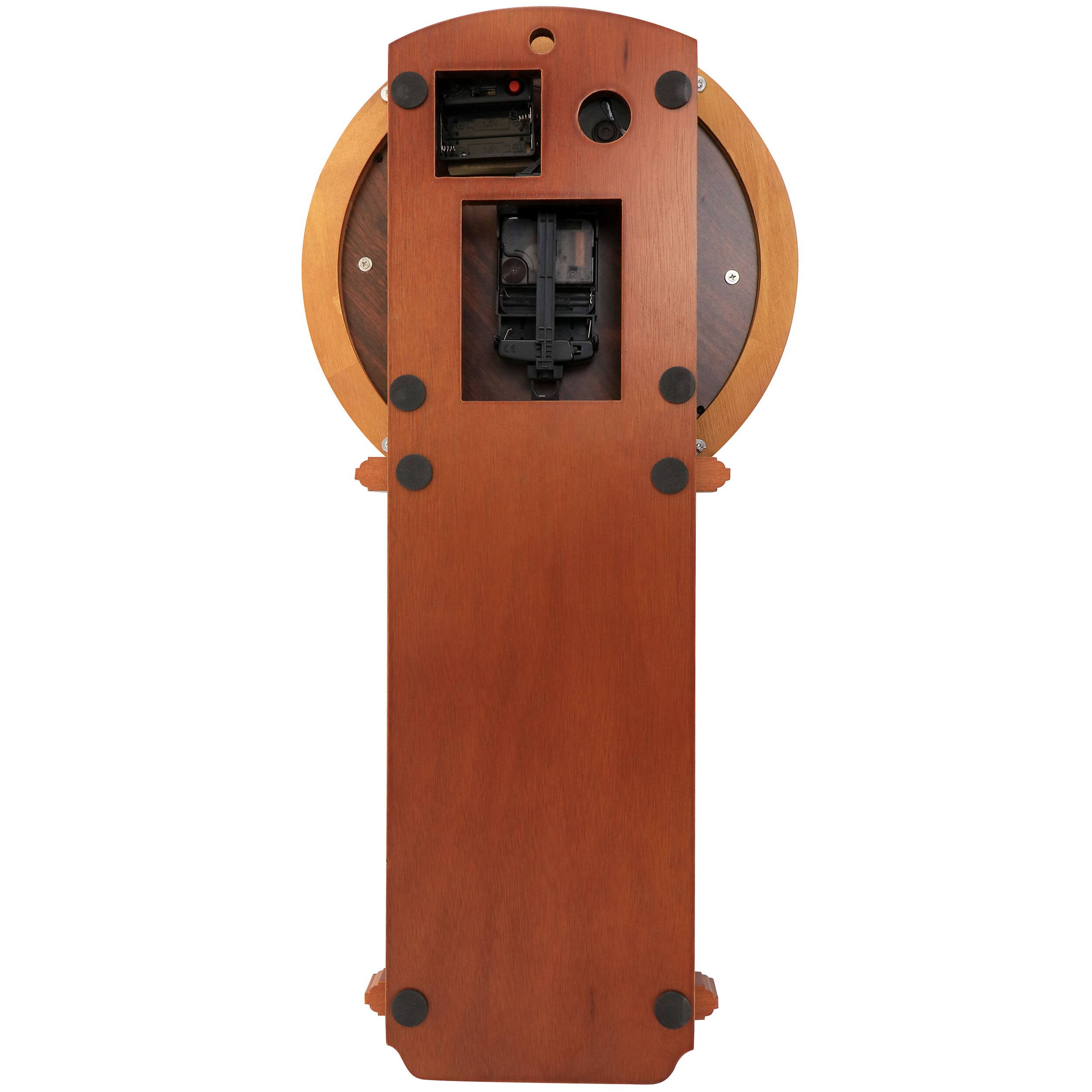 Alt View 3. Bedford Clock Collection - Bedford Clock Collection Olivia 24.5 Inch Cherry Wood Chiming Pendulum Wall Clock - Brown.