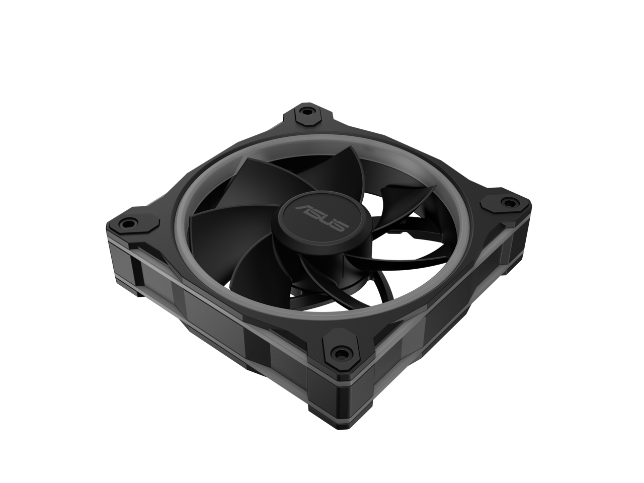 Alt View 8. ASUS - ASUS Prime MR120 ARGB Fan - Reverse, 28mm Frame, PWM, 20 ARGB LEDs, Aura Sync - Black.