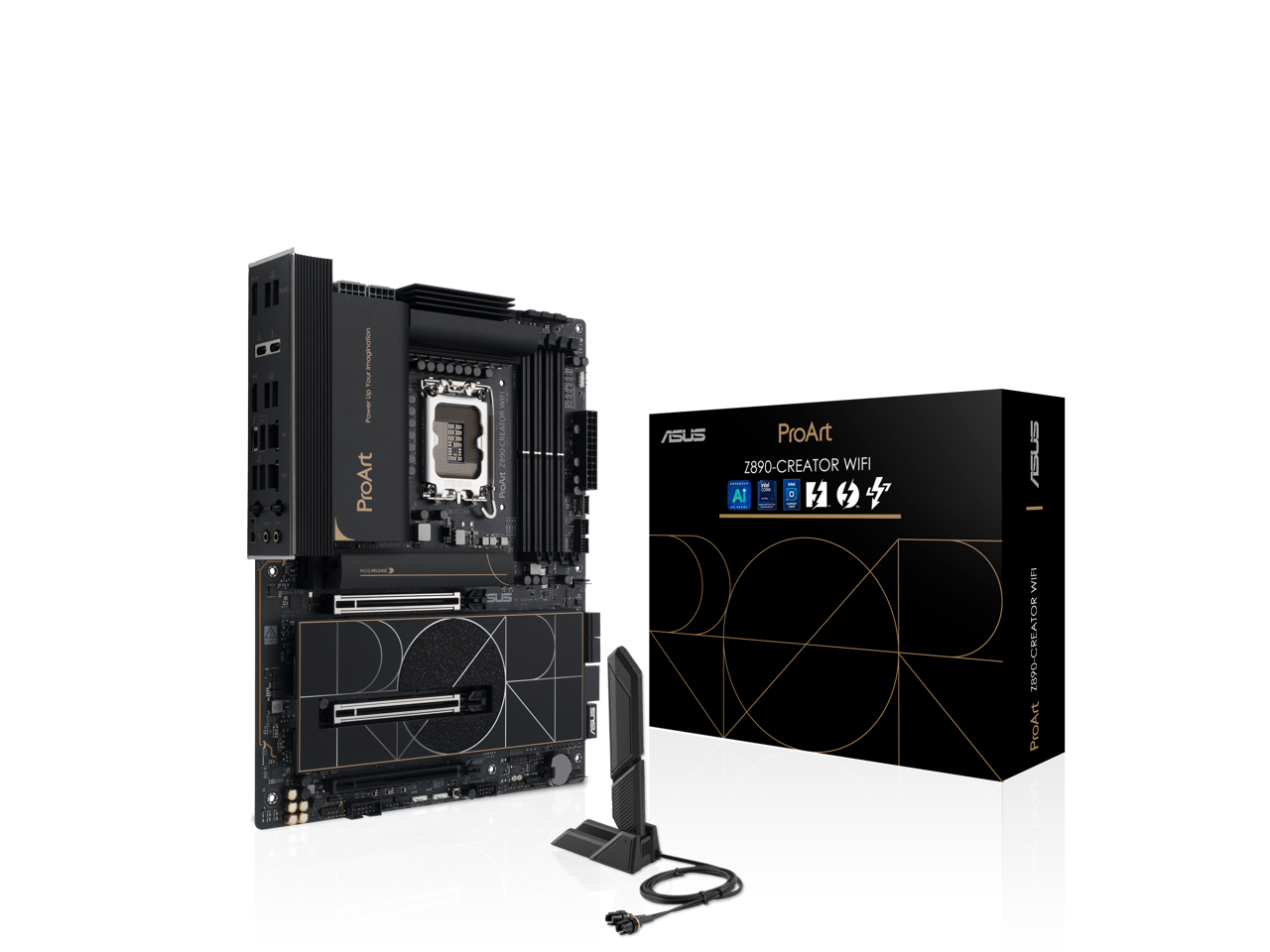 ASUS - ProArt Z890-CREATOR WiFi 7, PCIe 5.0, DDR5, Thunderbolt 5, 10+2.5 Gb LAN, 5x M.2, AI OC
