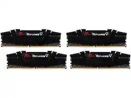 G.SKILL - Ripjaws V Series 64GB (4 x 16GB) 288-Pin PC RAM DDR4 3200 (PC4 25600) Desktop Memory Model F4-3200C16Q-64GVK - Black