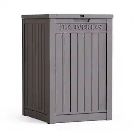 Mondawe - 51 Gallons Resin Lockable All-Weather Parcel Storage Box - Light Brown