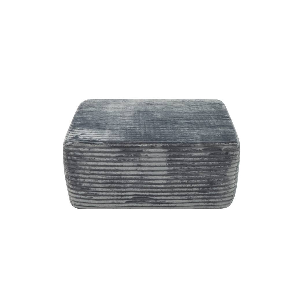Alt View 1. PDTEND - Contemporary Grey Ottoman for Living Room and Bedroom - Grey.