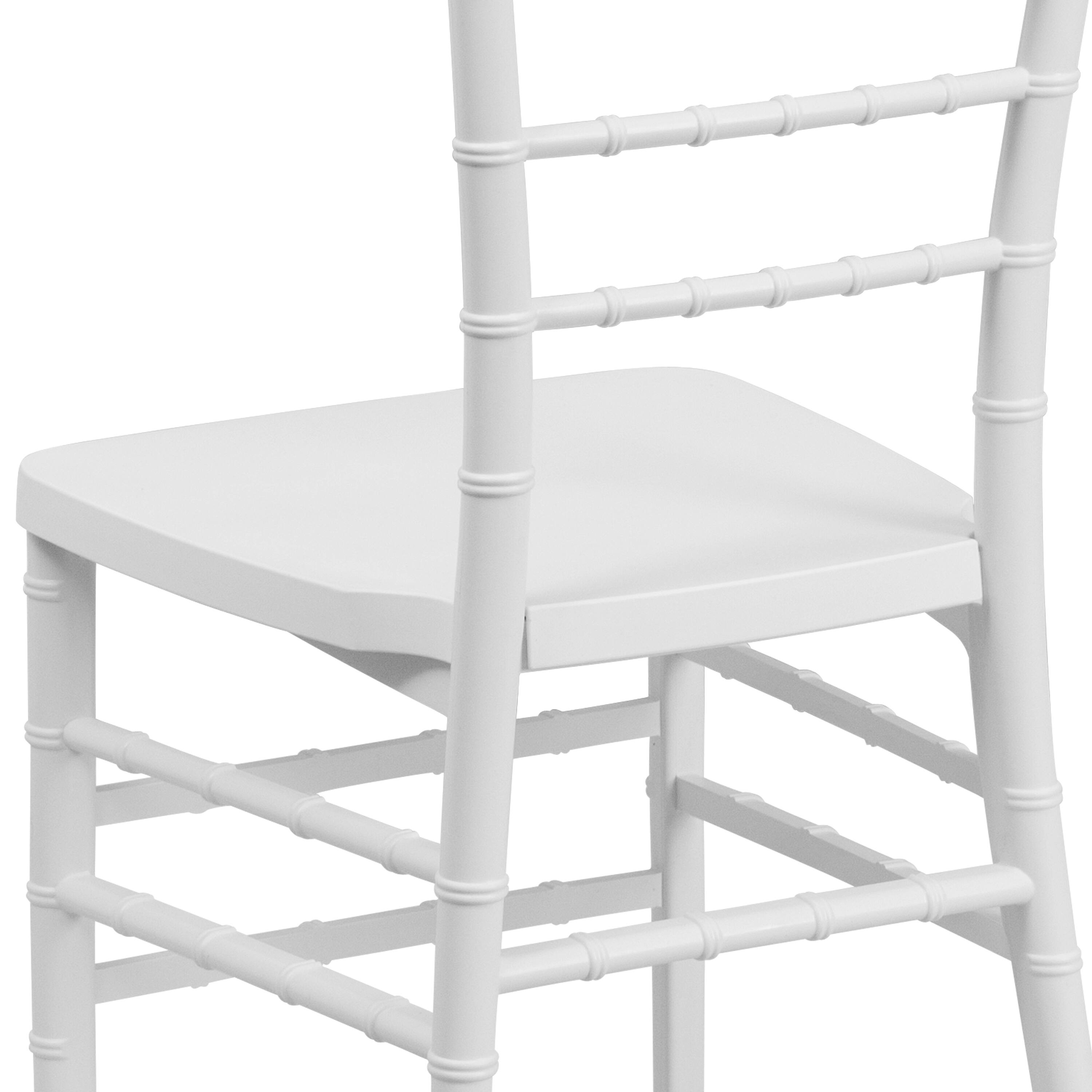Alt View 8. Emma + Oliver - Wedding & Event Resin Stacking Chiavari Dining Chair - White.