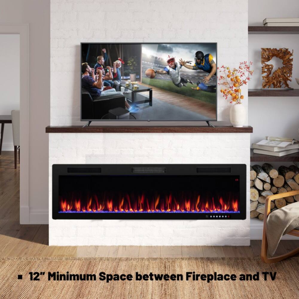 12" Minimum Space between Fireplace and TV