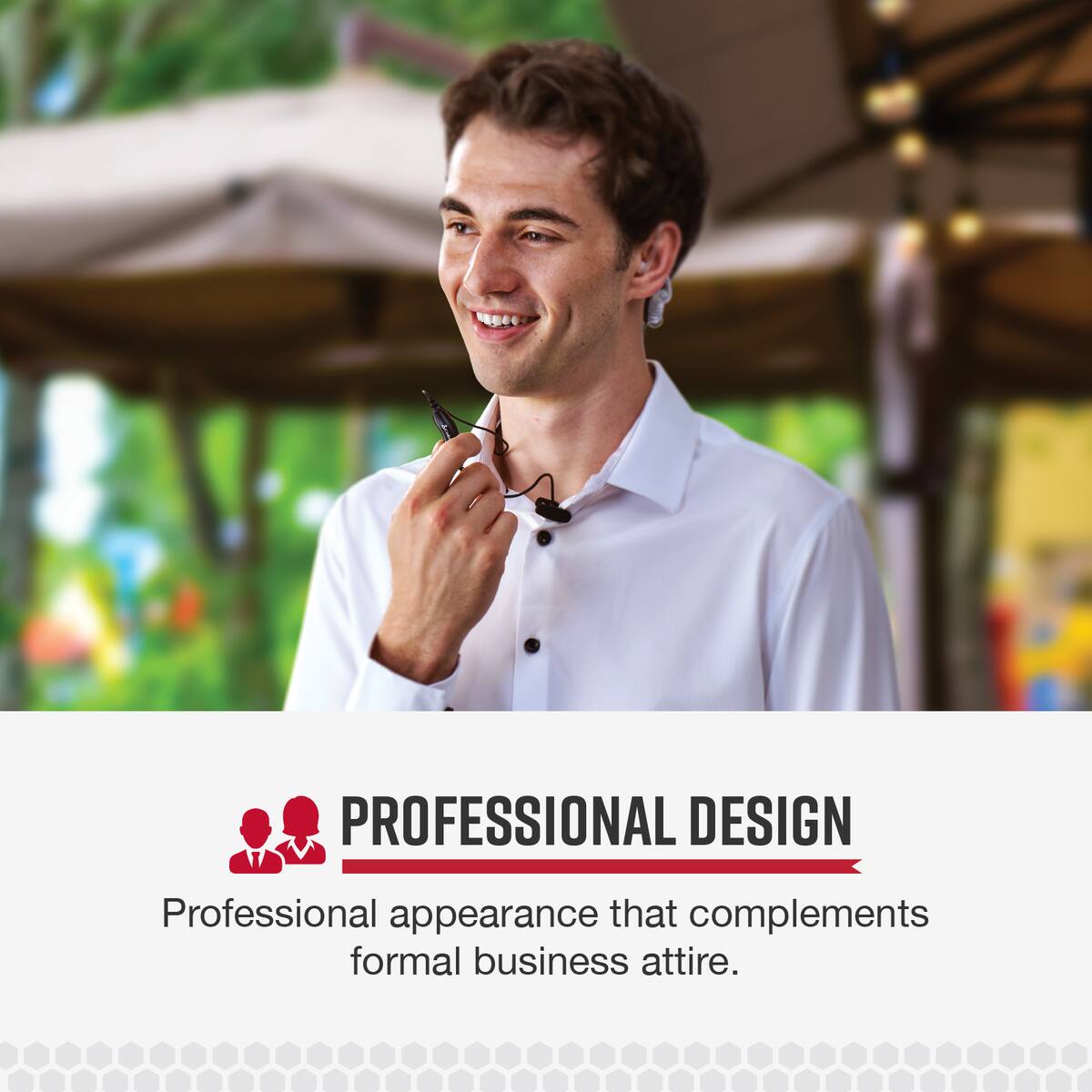 Professional Design: Professional appearance that complements formal business attire.