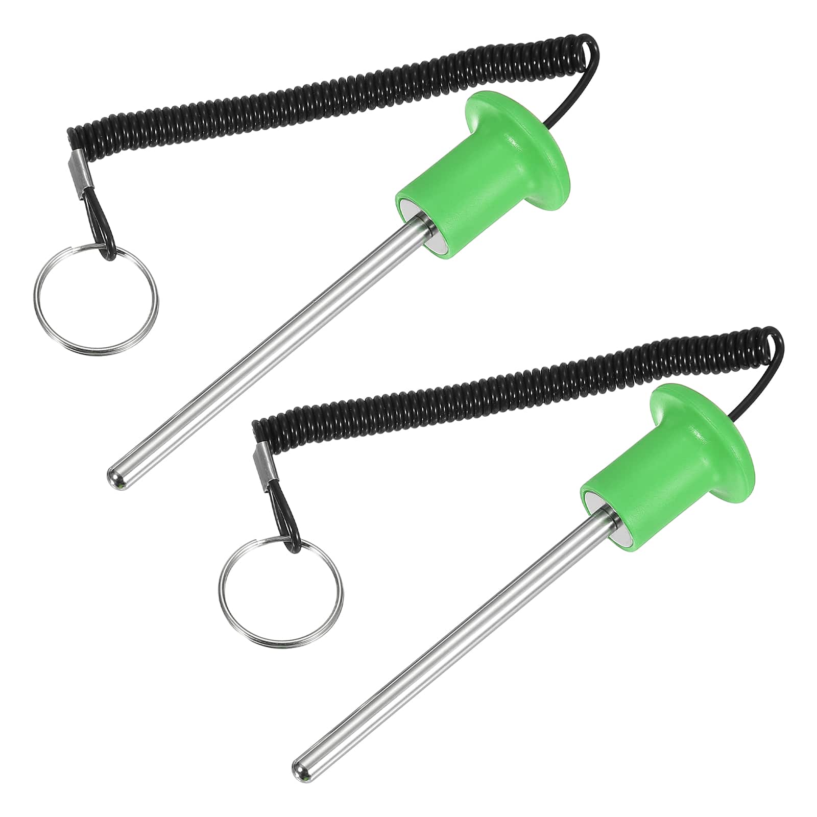 Unique Bargains - Gym Pin, Weight Stack Pin Strength Training Replacement with Pull Rope 0.3 x 4.9 Inch & 2pcs for Home/Gym - Green