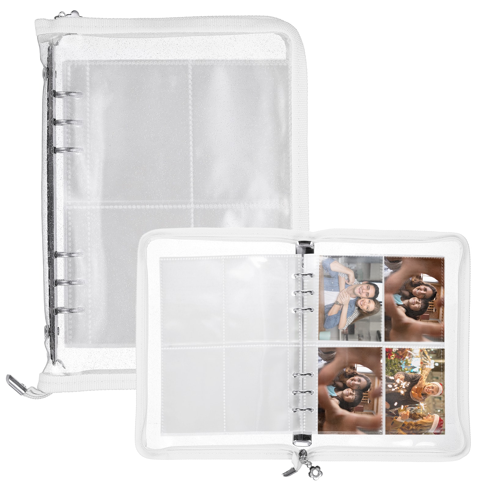 Unique Bargains - A5 Photocard Binder 4-Photo Style Clear Kpop Holder Book with 20 Inner Pages 160 Card Slots - White price history on PriceWatchPro