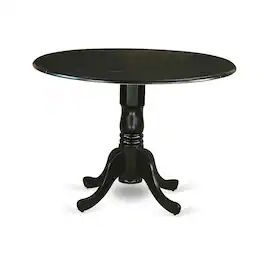 East West Furniture - Dining Room Set Black - Brown