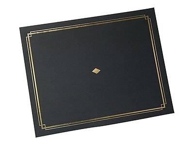 Alt View 3. Gartner Studios - Certificate Holders, 8.5" x 11", 6/Pack - Black/Gold.