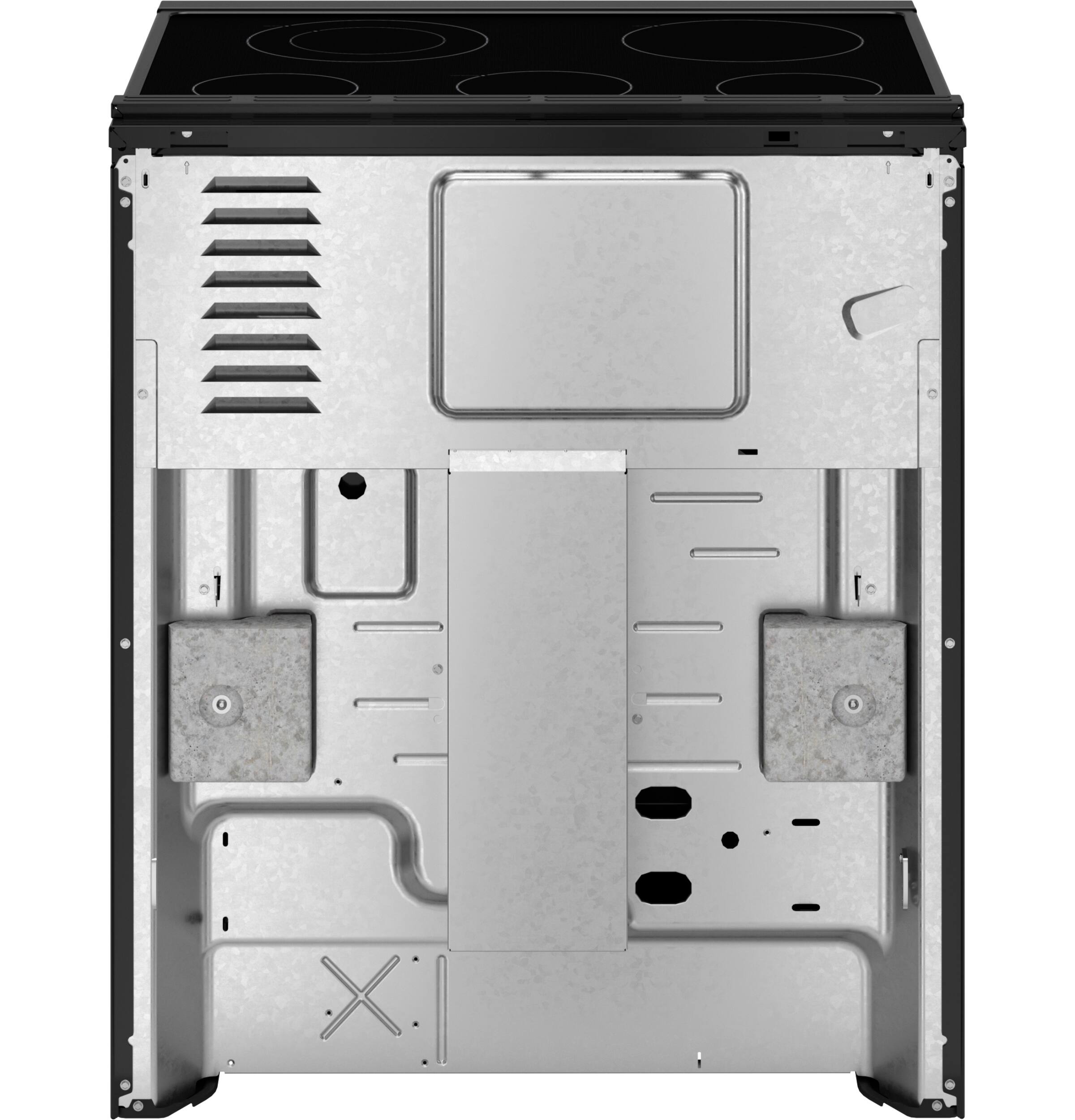 Alt View 19. GE - 5.3 Cu. Ft. Slide-In Electric Range with Self-Clean and Steam Cleaning Option and Crisp Mode - Black.