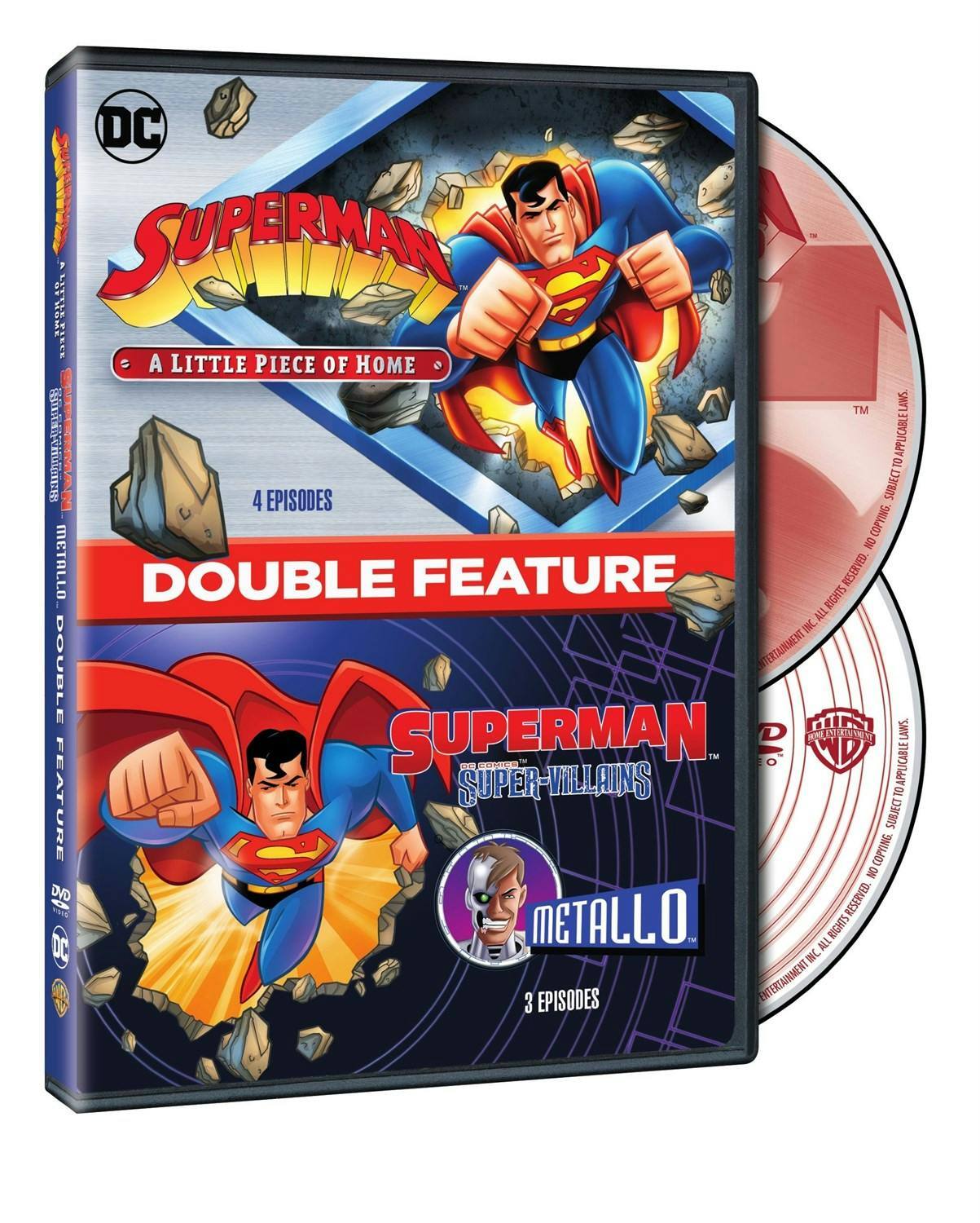 Angle. Superman: A Little Piece of Home / Superman Super Villains: Metal (DVD Double Feature) [DVD].