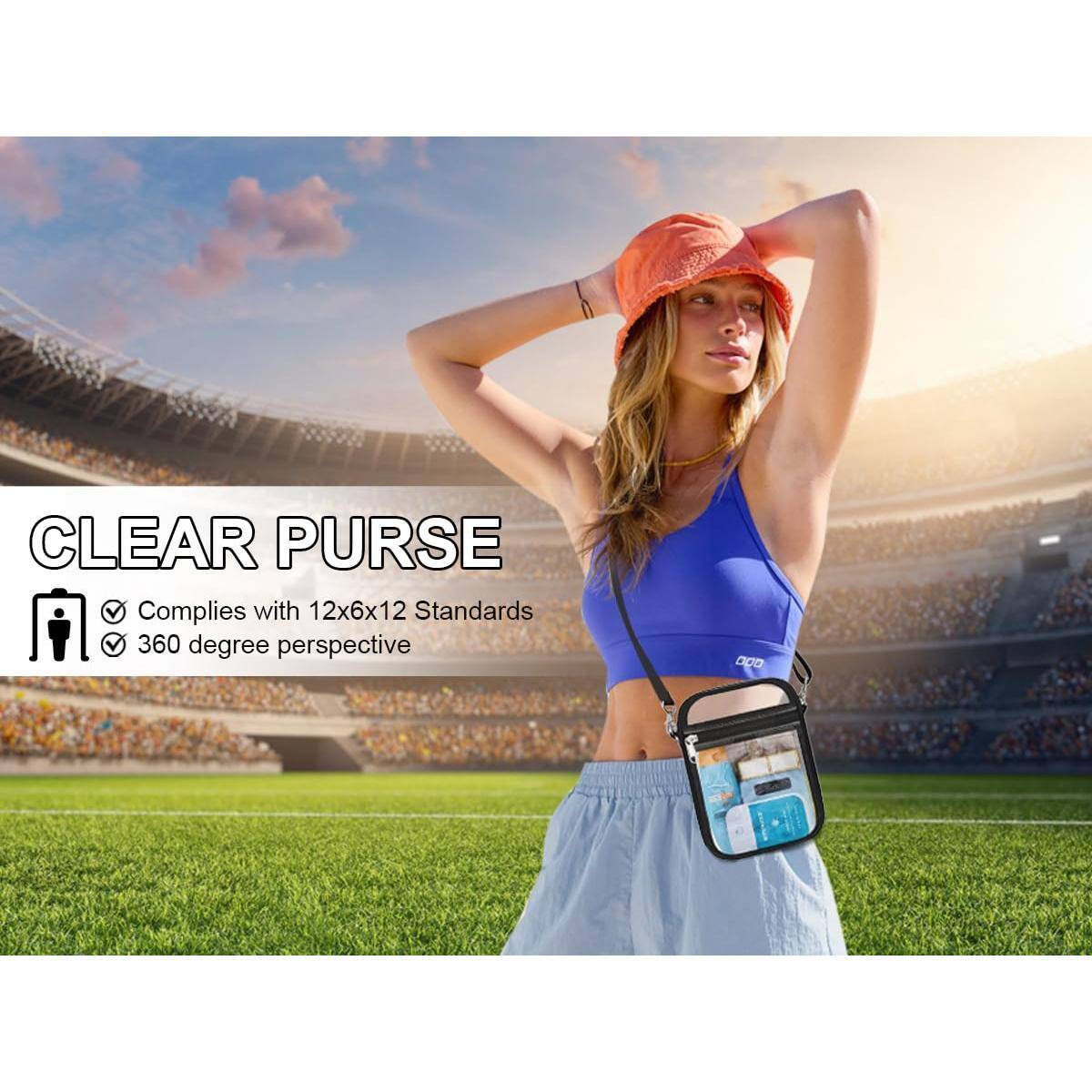 CLEAR PURSE  
Complies with 12x6x12 Standards  
360 degree perspective