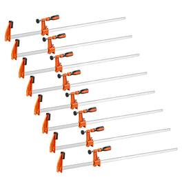 VEVOR - Bar Clamps for Woodworking, 8-Pack, 36" Opening F Clamps, 600 lbs Load Limit, with Plastic Pad and Self-Locking Design - Orange;Black
