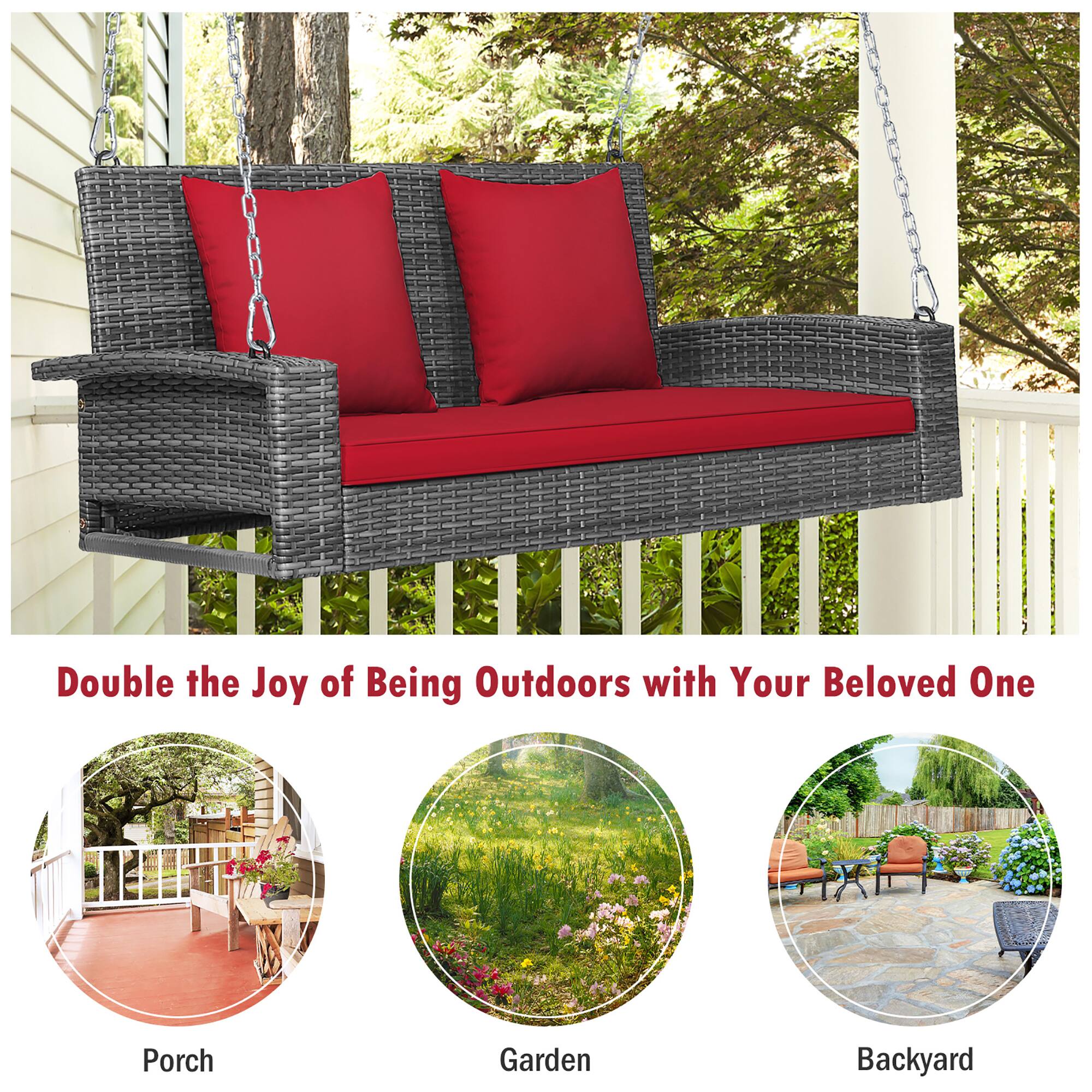 Double the Joy of Being Outdoors with Your Beloved One

Porch

Garden

Backyard