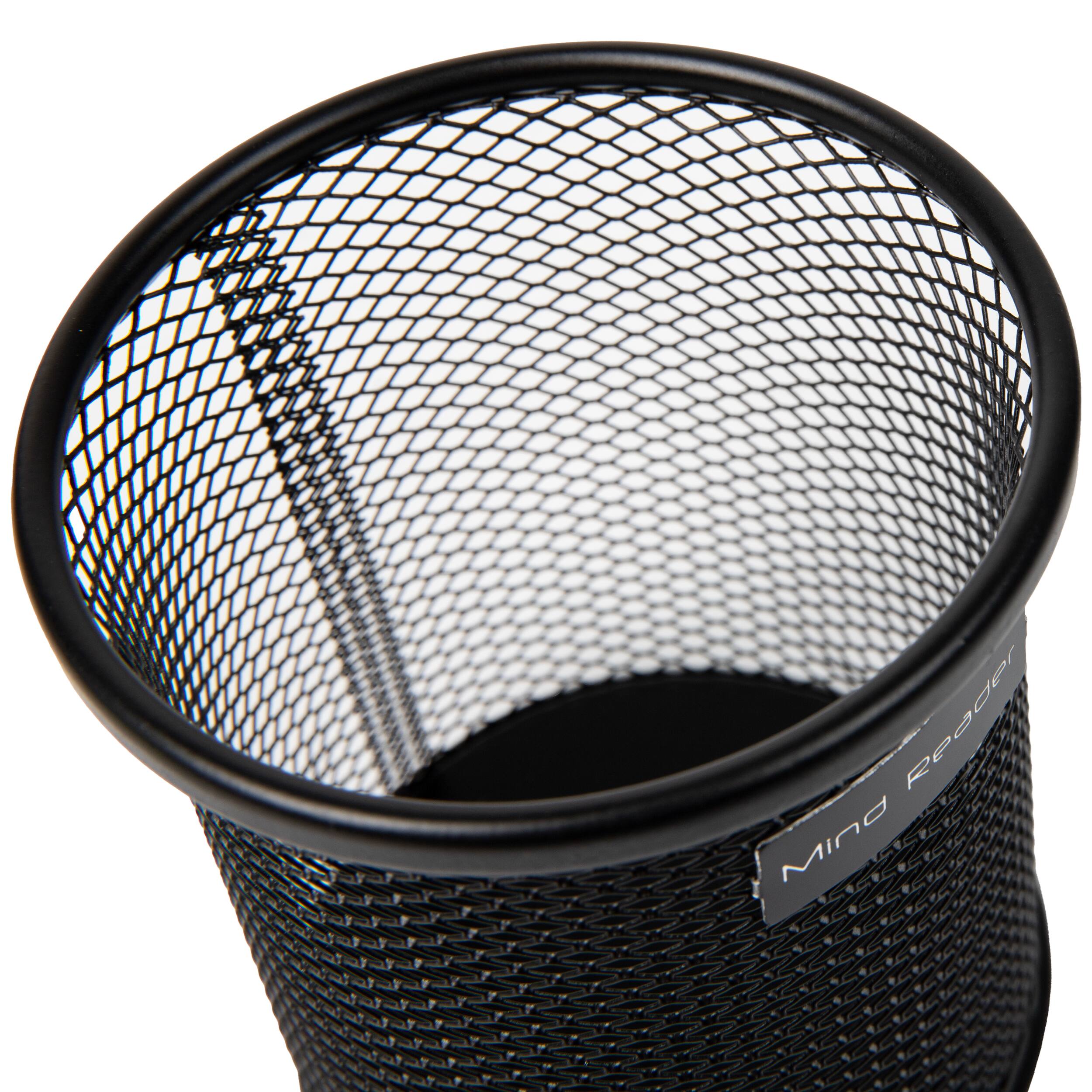 Alt View 13. Mind Reader - Pen and Accessories Holder, Desktop Organizer, Office, Metal Mesh, 3.5"L x 3.5"W x 3.75"H, Set of 3 - Black.