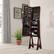 Alt View 11. Costway - LED Jewelry Cabinet Organizer Bevel Edge Mirrored Standing Brown - Reddish Brown.