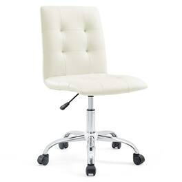 Prim Armless Mid Back Office Chair by Modway - White