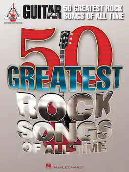 Hal Leonard - Rock Guitar TAB Sheet Music Songbook – 50 Classic Rock Songs by Various Artists, Chords & Riffs