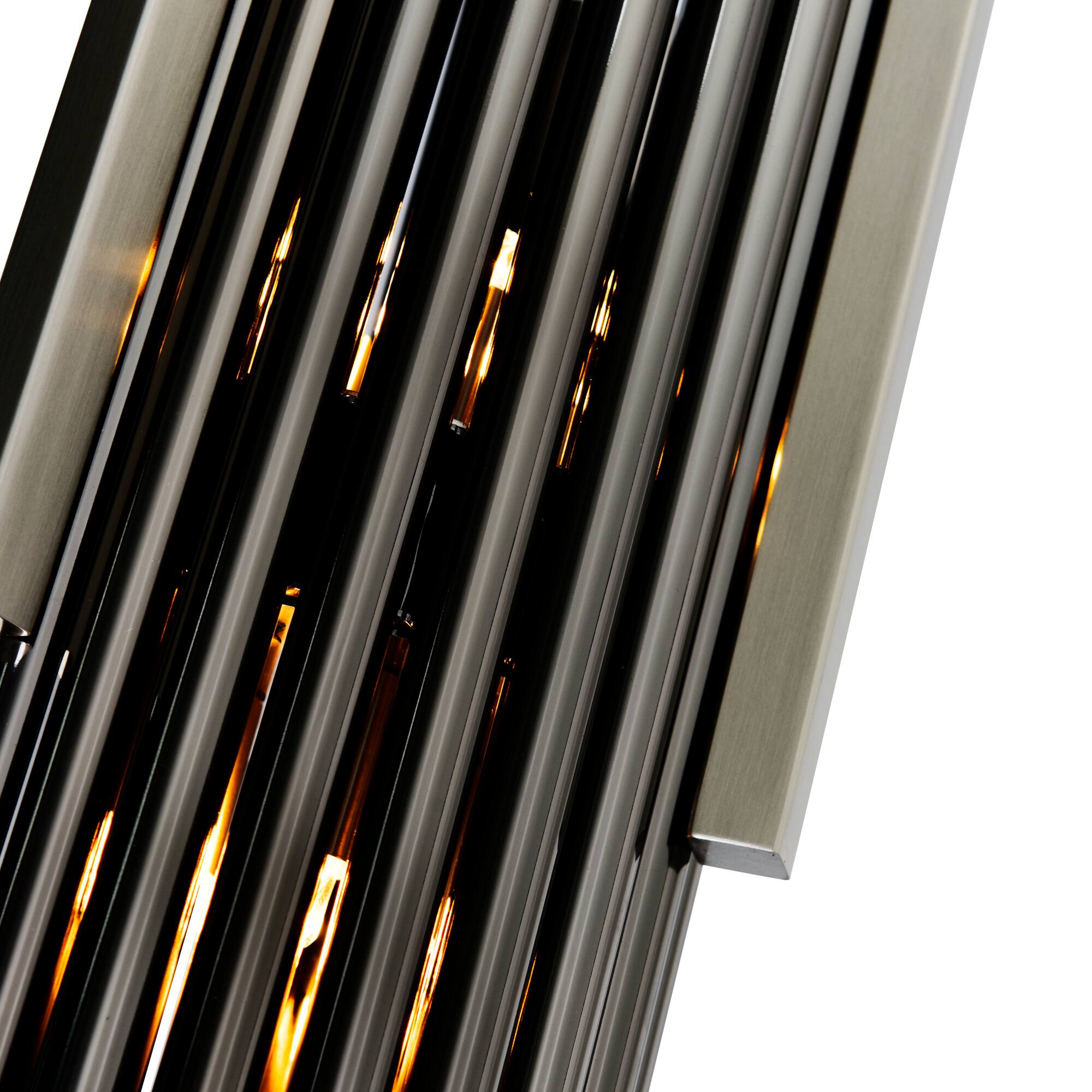 Alt View 1. CWI Lighting - Fermont 6 Light Satin Nickel and Pearl Black Mini Pendant - Satin Nickel & Pearl Black.