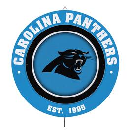 Evergreen Enterprises - Carolina Panthers 15" LED Round Metal Lit Wall Sign - Multicolor