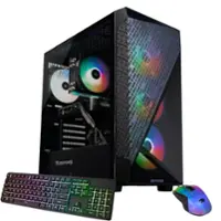 iBUYPOWER - Slate 6 MESH Gaming Desktop PC - AMD Ryzen 5 8400F- NVIDIA GeForce RTX 3050 6GB- 16GB DDR5 Non-RGB RAM - 1TB NVMe - Black - Front_Zoom