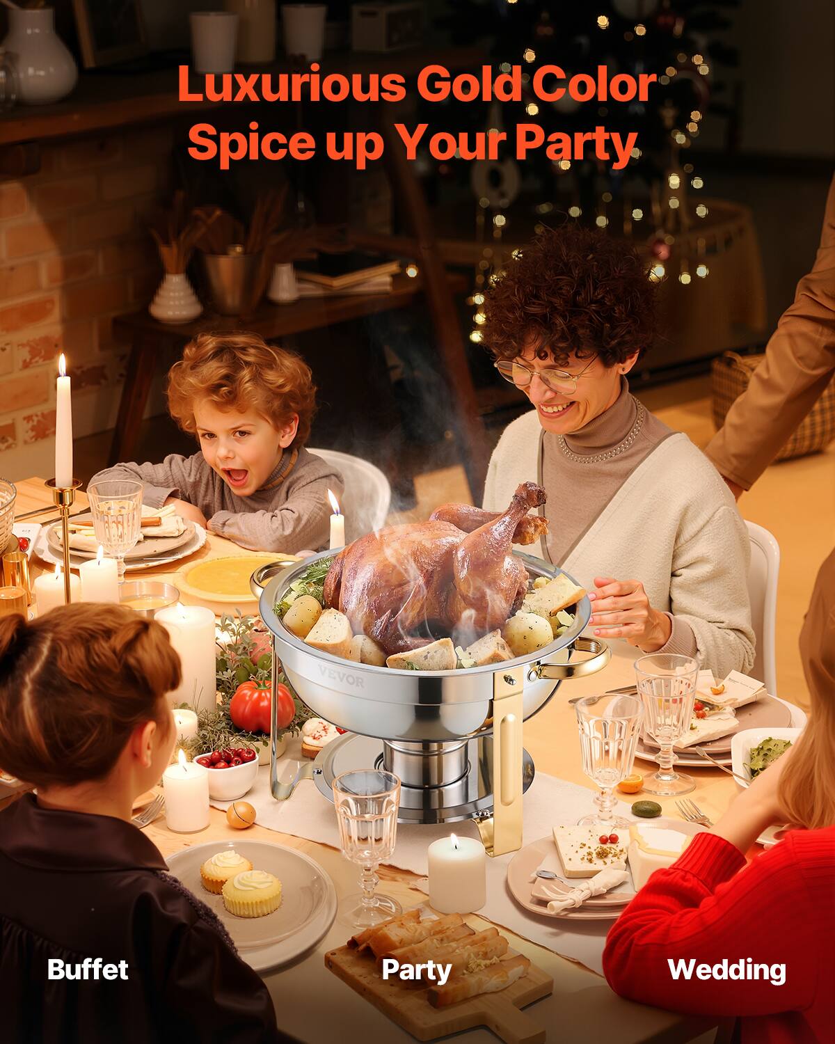 Luxurious Gold Color Spice up Your Party, Buffet, Party, Wedding