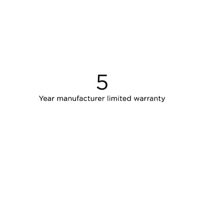 5 Year Manufacturer Limited Warranty