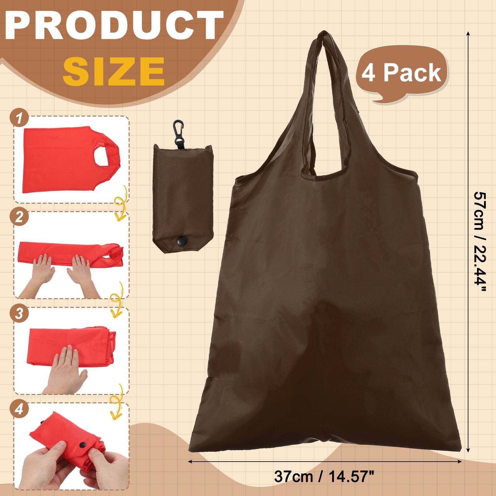 PRODUCT SIZE

4 Pack

1. 57cm / 57cm / 22.44"
2. 37cm / 14.57"